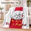 Custom Text Flannel Blanket Ajax Amsterdam Print Warm Cozy Blanket Home Sofa Bedding