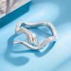 Elegant Snake-Shaped Open Adjustable Ring for Women - Stylish Design
