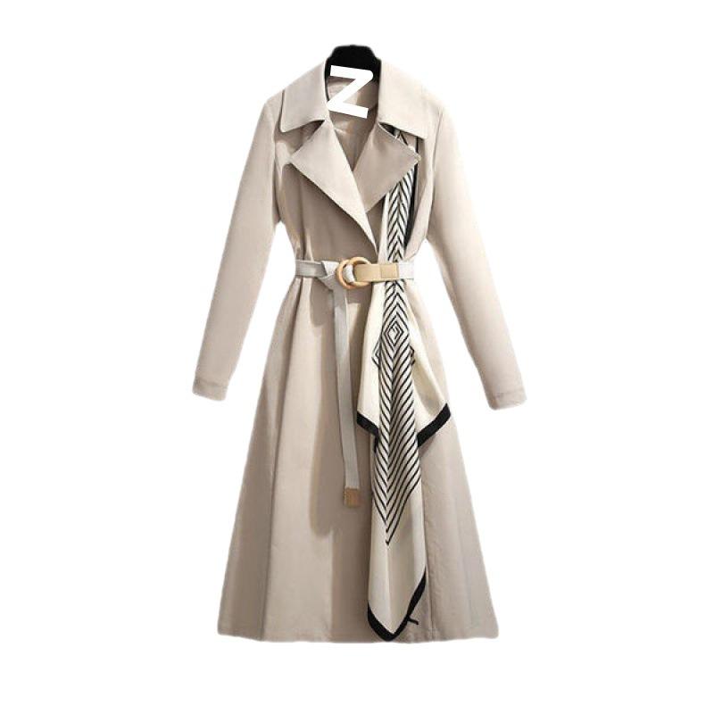 

Женский плащ средней длины для весны и осени, новая модная модель, уменьшающая возраст, большого размера, свободного кроя, стройнящий и придающий темперамент, женская куртка 3XL