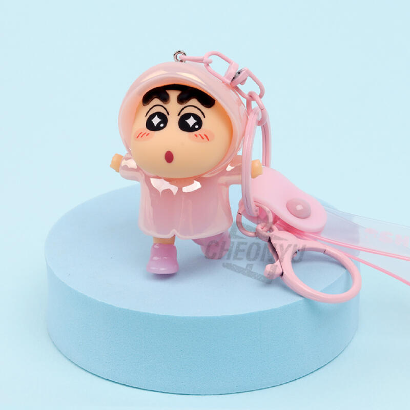 [Crayon Shin-chan] Crayon Shin-chan Pastel Raincoat Keychain pink