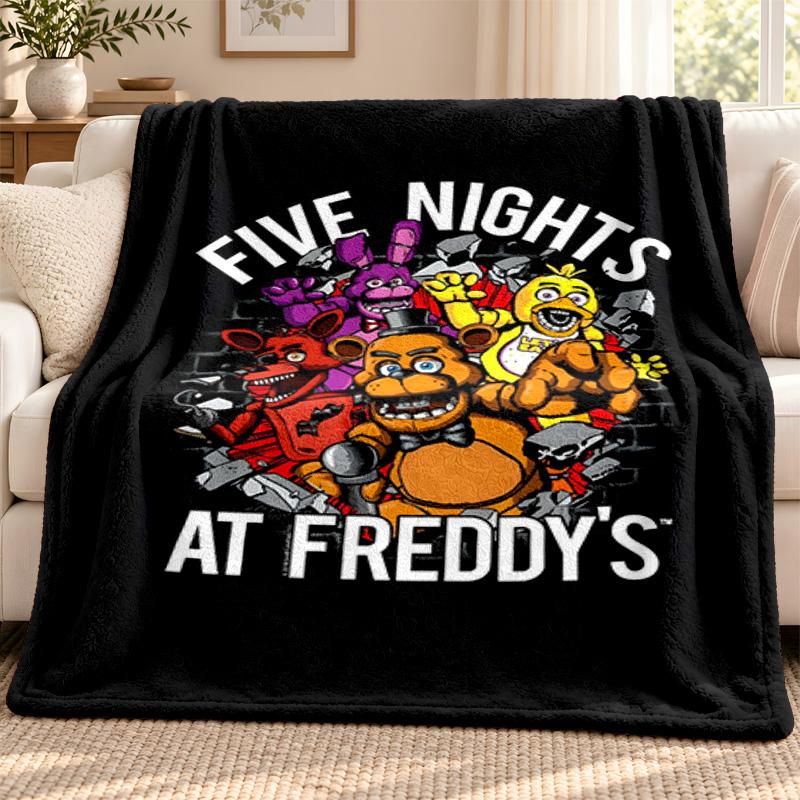 Five nights at freddy blanket Flannel Blanket Soft Cozy Plush Throw for Sofa Bed Lightweight Home Decoration Outdoor camping
