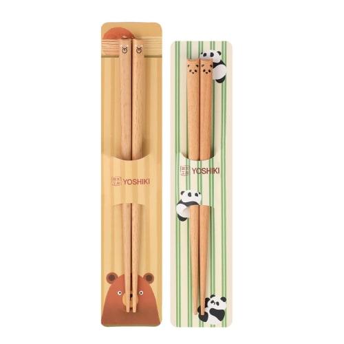 Yoshiki (YOSHIKI) Wooden Chopsticks for Kids, 16cm + 18cm, for Children, Practice Chopsticks, Ages 3-9, Toddlers, Elementary School Students, Nursery
