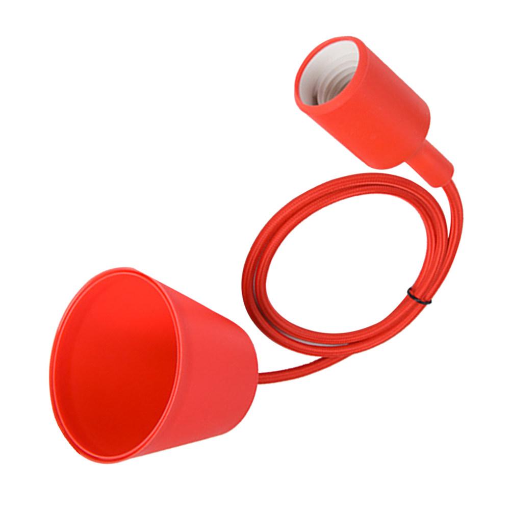 Silicone LED Lamp Holder E27 Base Hanging Light Socket Fireproof Kitchen Dining Living Room Bar Restaurant Adjustable Height