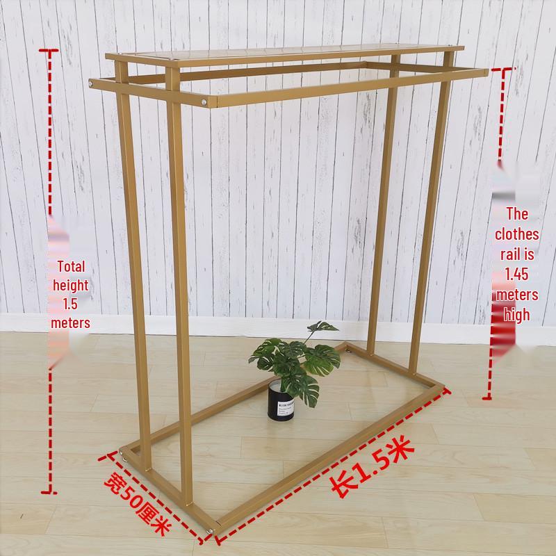 Island Clothing Display Rack for Men and Women - Double Row, Double Bar, Floor Standing