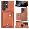 For Samsung Galaxy S25 Ultra Case Card Slots Kickstand Phone Back Cover with Card Tool