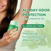 Deodorant pentru tot corpul - Parfum de mentă revigorant, Miros de lungă durată și Îngrijire delicată a subrațului - Hrănirea pielii și Menținerea uscată - 72 de ore de parfum