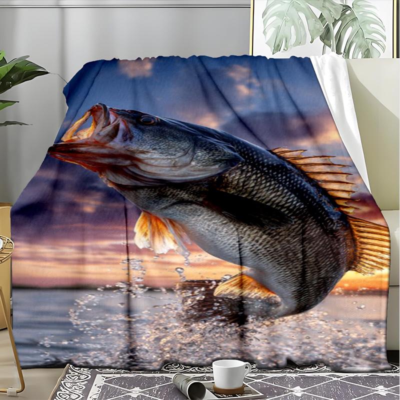Koi-Fisch Lotus Fleecedecke, Glückskarpfen Überwurf