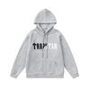 Foreign trade new rainbow color matching letter embroidery velvet loose hooded sweater casual trousers set men and women the same style