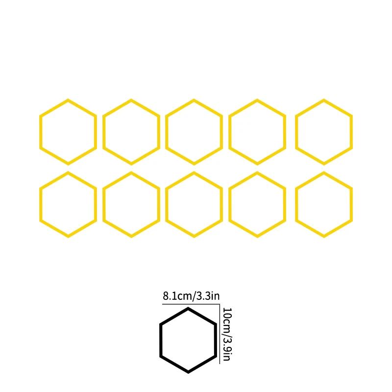 10PCS Hollow/solid Honeycomb Car Stickers DIY Sport Auto Side Door Decoration Vehicle Whole Body Vinyl Decals Open Style Styling