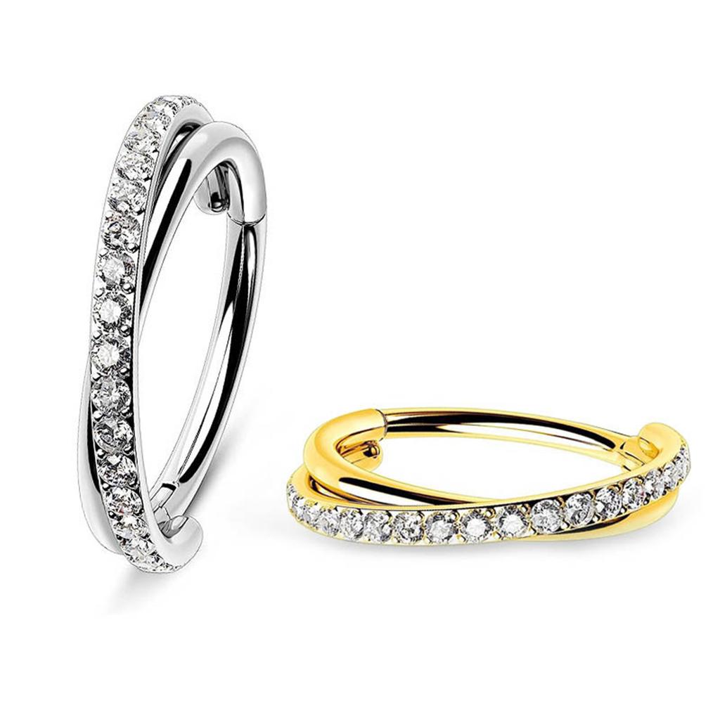 Titanium Steel Nose Rings Cartilage Hoop Earring Elegant Body Piercing Rings Unique Fashion Nose Statement for Women