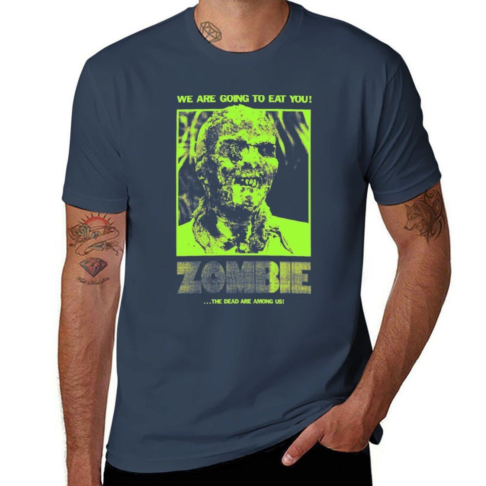 ZOMBI SHIRT Футболка смешные футболки темный юмор мужская футболка летняя футболка S