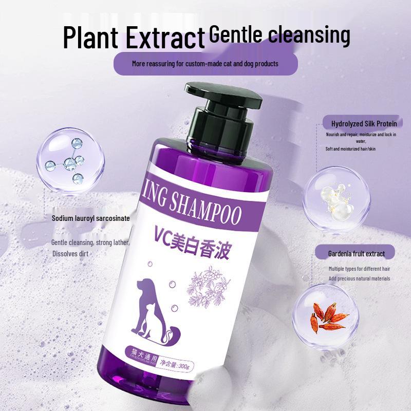 Bleek Hondenshampoo voor Witte Honden & Katten - Geurverwijderend & Ophelderend voor Pomeranian, Bichon, Samojeed