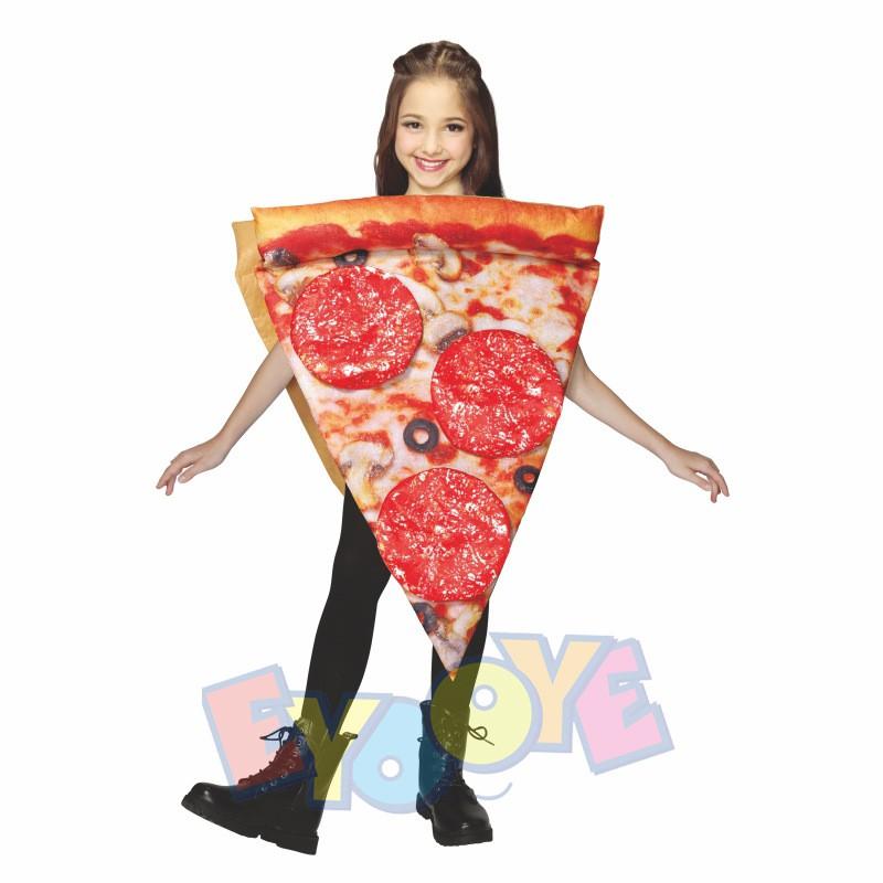 Pizza Costume Adults Kids Cosplay Party Outfit Cartoon Character Stage Performance Wear