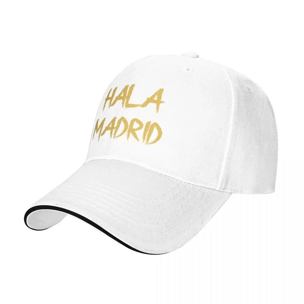 Golden HALA MADRID Artistic Lettering Summer Baseball Caps Men Adult Male Beach Coquette Hat Hip Hop Trucker Cap