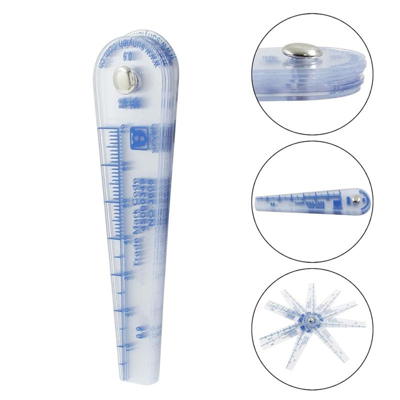 Top Deals Plastic Feeler Gauge 0.05-1Mm Thickness Measuring Tools 13 In 1 Feeler Gauge For Measuring Gaps