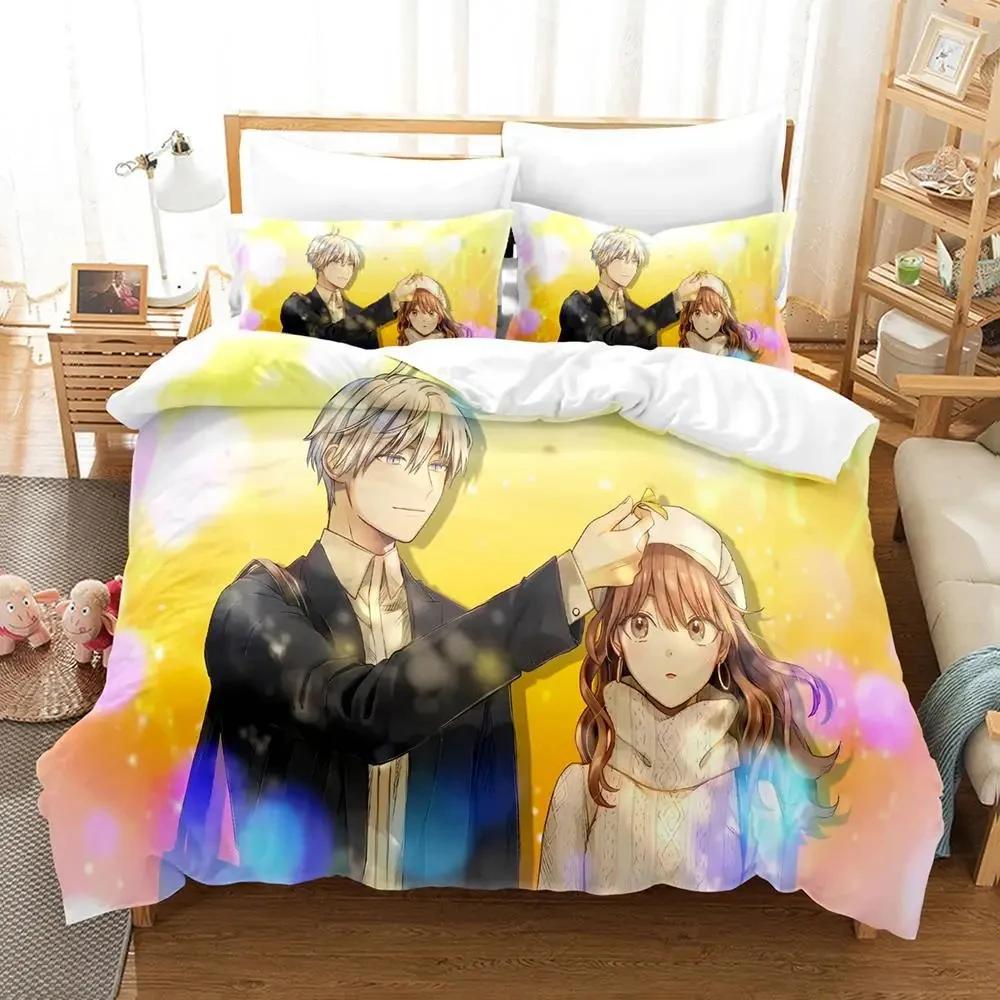 Anime Eisiger Typ und seine coole weibliche Kollegin Bettwäscheset Jungen Mädchen Einzel- Queen-Size Bettbezug Kissenbezug Bett Kinder Erwachsene
