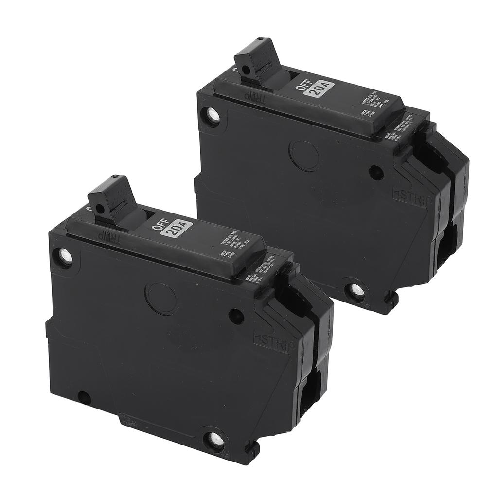 2PCS Plug in Circuit Breaker Rail Mount 1P 20A Miniature Air Switch Protective Breaker for Home Use