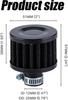 2pcs Air Filter Valve Cover Breather 12mm Air Filter Cold Air Intake Filter Breather