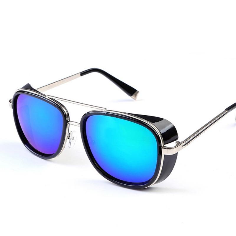 Men's Metal Square Sunglasses Vintage Luxury Men UV Protection Sun Glasses Outdoor Driving Windproof Eyewear UV400 Sun Glasses