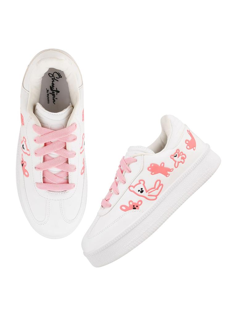 Shoetopia Γυναικεία Casual Αθλητικά Παπούτσια | Χαμηλά Παπούτσια με Κορδόνια και Αντικραδασμική Σόλα | Μοντέρνα Καθημερινά Παπούτσια Παπουτσιών Πεζοπορίας