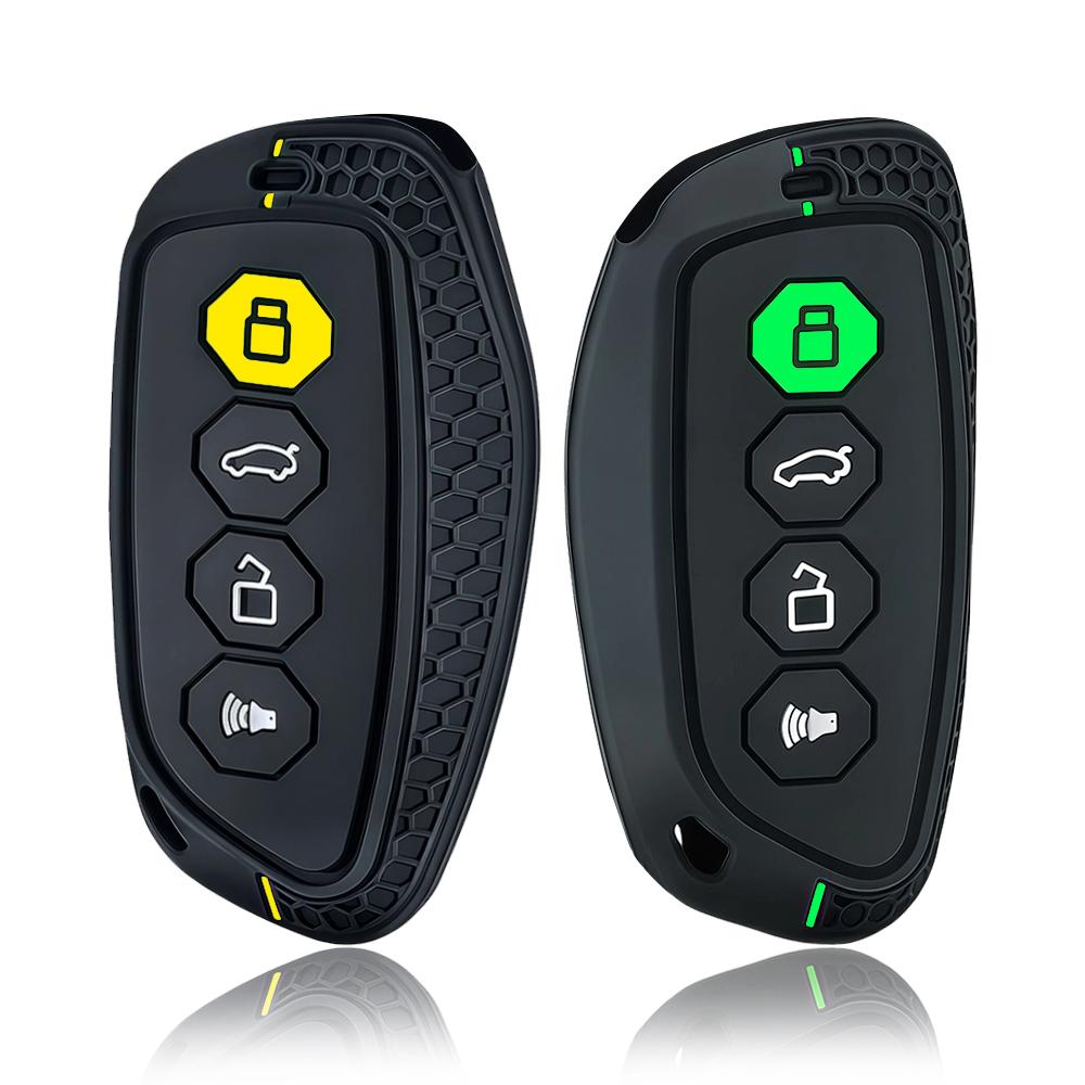 Silicone Car Key Case Cover Protection skin Shell Rubber holder for Haval Beast X Dog XY 4 Button remte Car Accessories Keychain
