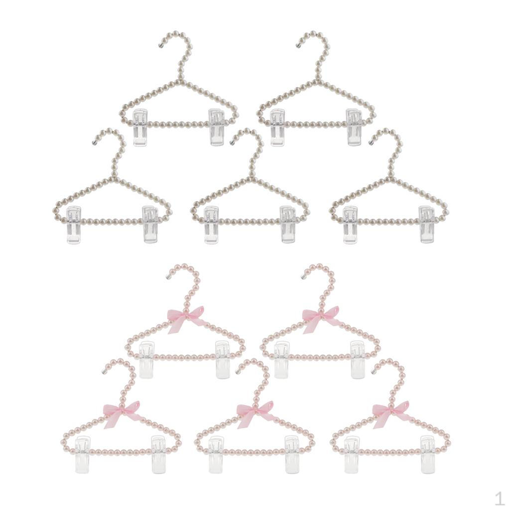 

10x Plastic Pearl Skirt Hanger Coat Clothes