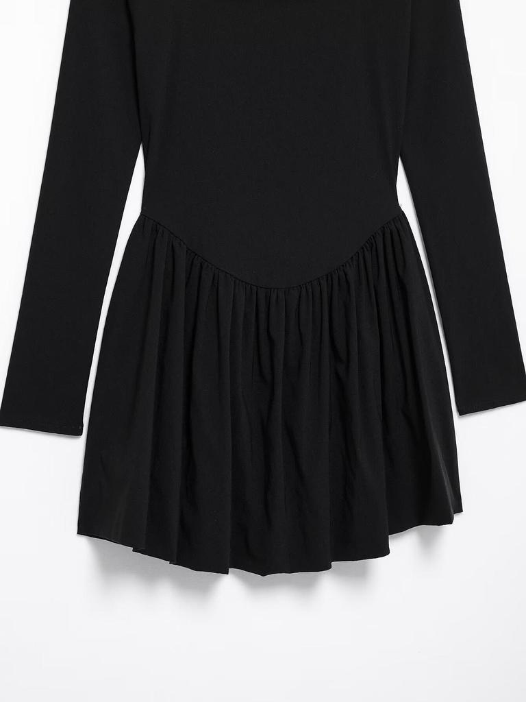 TAOP&ZA Women's Elegant Square Neck Balloon Silhouette Short Dress - Early Spring Collection