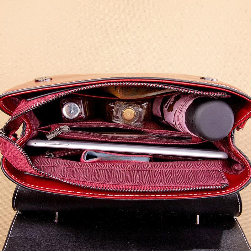 Genuine Leather Shell Bag for Women, Top Grain Oil Wax Cowhide Shoulder Purse, 2026 New Minimalist Clutch, Soft Texture Crossbody Bag, Vintage Style