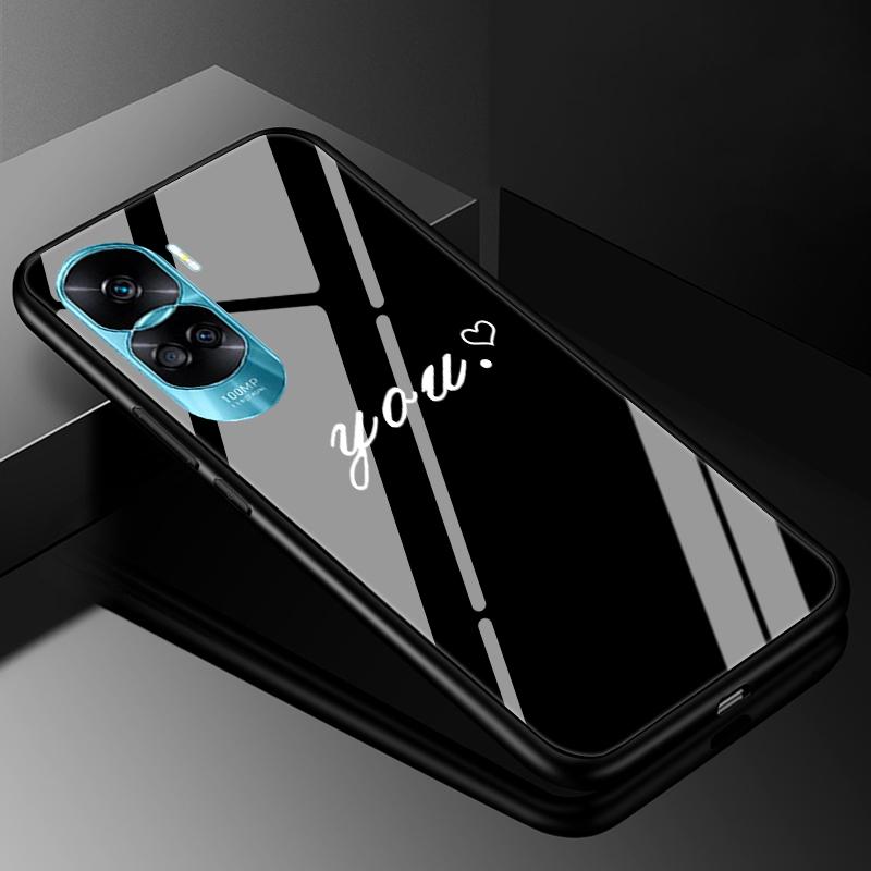 Tempered Glass Hard Cover For Honor 90 Lite 5G Case Marble Funda Coque For Honor 90 Pro Honor90 90Lite 90Pro Phone Shells Bumper