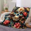1pc Day of the Dead Design Theme Blanket Soft Throw for Home Decor, Perfect Gift for and , for All Seasons .K028