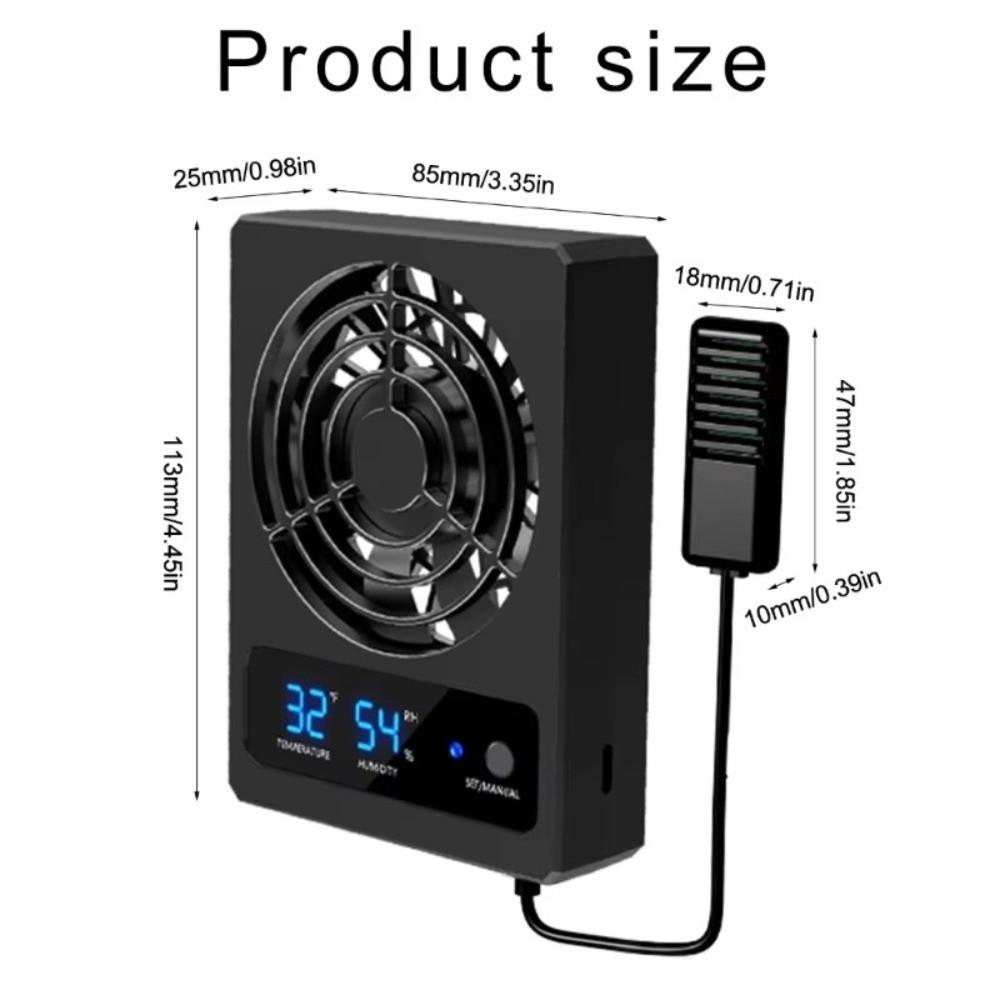 Powerful Airflow Digital Display Cooling Fan Intelligent Ventilation Fan  Heat Dissipation