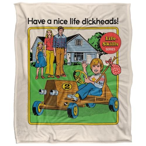 Steven Rhodes Have A Nice Life Dickheads Soft Touch Blanket
