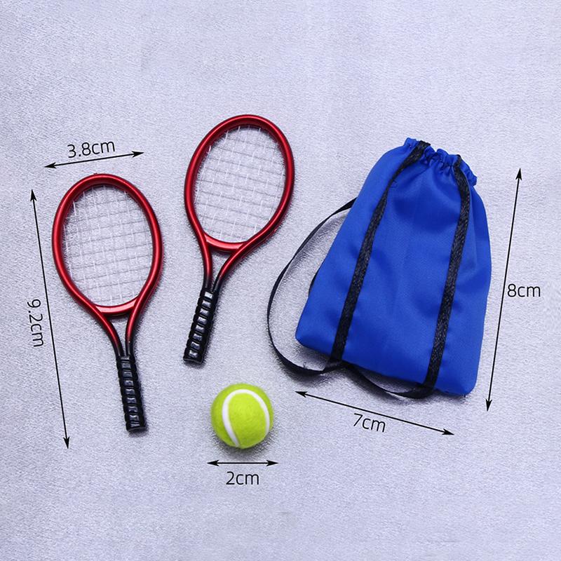 Dziecięca Miniaturowa Rakieta Tenisowa Miniaturowa Rakieta Tenisowa Domek Dla Lalek Tenis Sportowy Model Tenisowy