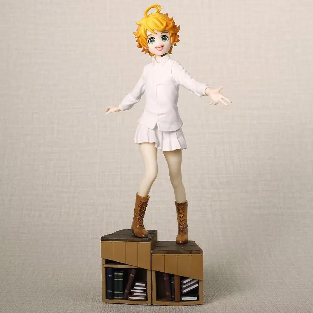 The Promised Neverland Norman Emma Ray 1/8 Scale Standing Anime Action Figure Set Collectible Boxed Statue With Book Shelf Base