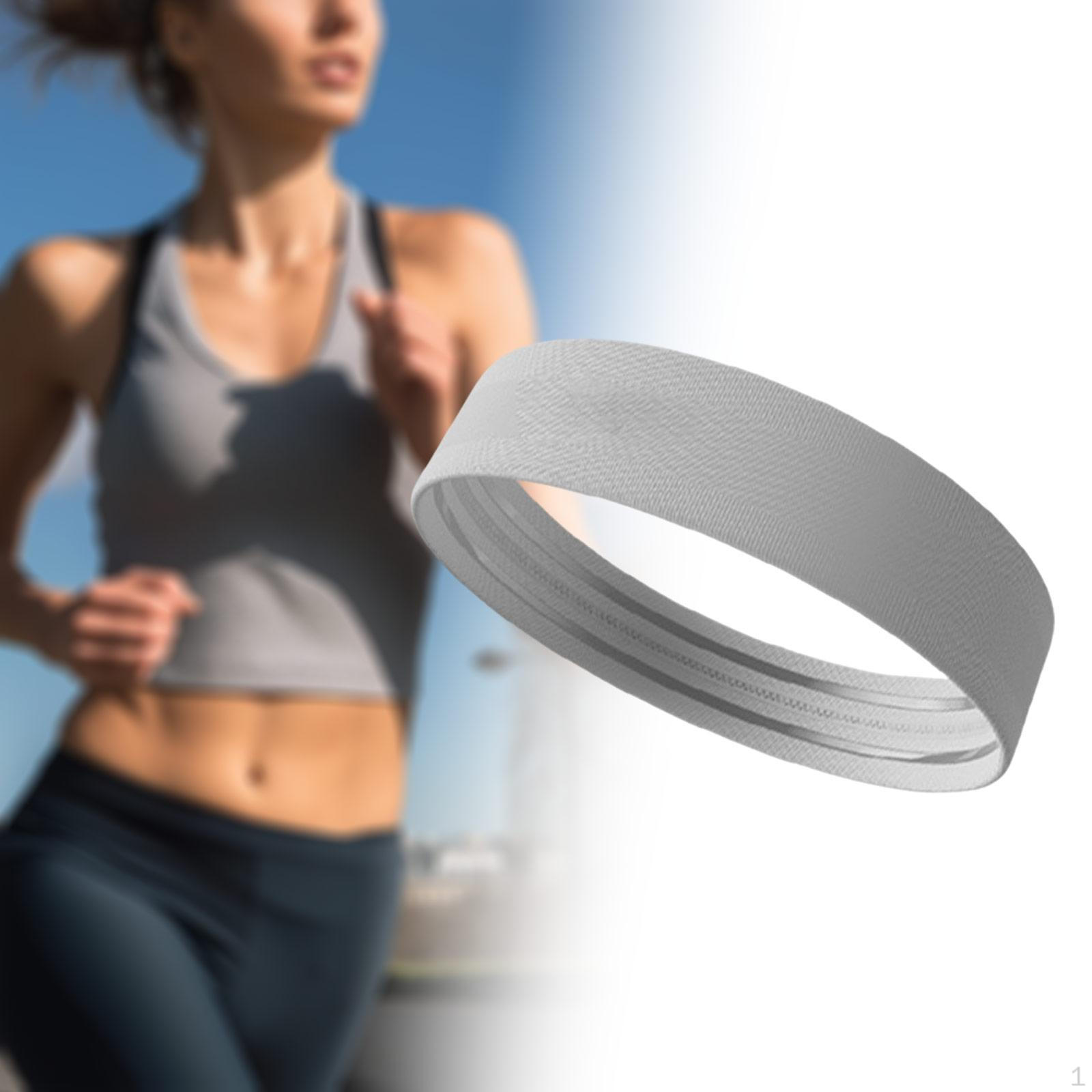 

Беговая повязка на голову эластичная повязка для волос противоскользящая портативная повязка от пота повязка на голову для занятий йогой и спортом серый
