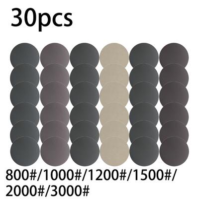 30 Adet Zımpara Diski 125mm 5" Islak ve Kuru Zımpara Kağıdı 800-3000 Kum Parçaları