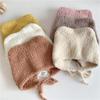 Cute Bear Baby Plush Hat Winter Warm Ear Protection Beanie Cap for Infant Boy Girl Solid Color Cartoon Kids Earmuff Caps Bonnet