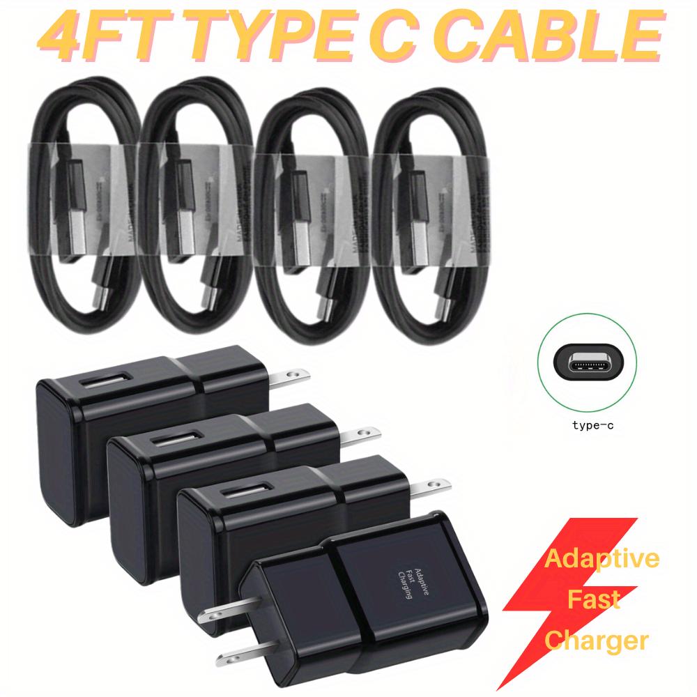 4 Stück FASTFISH Superschnellladegerät-Set, 10-20W USB-C-Wandladegerät mit 1,2 m Kabel, Kompatibel mit Samsung Galaxy S22, Xiaomi