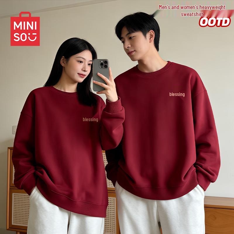 MINISO Men s Crewneck Heavyweight Sweatshirt 4XL