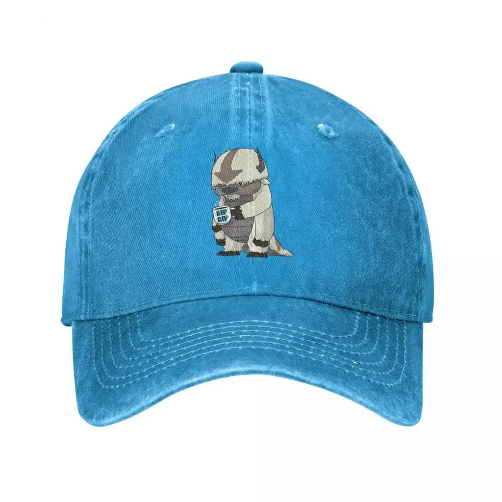 Appa The Last Airbender Retro Baseball Cap  Lightweight Distressed Hat with Iconic Appa Print Summer Cap Suitable for Outdoor