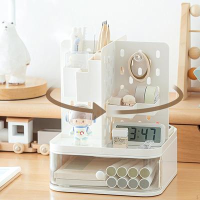 Desk Organizer with Drawer Storage Rack Creative Modern Multifunctional Versatile Stationery