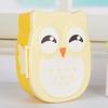 1PC Yellow Cute Owl Lunch Box Food Storage Container Plastic Portable Microwave Safe Bento Box for Kids School Office Snacks