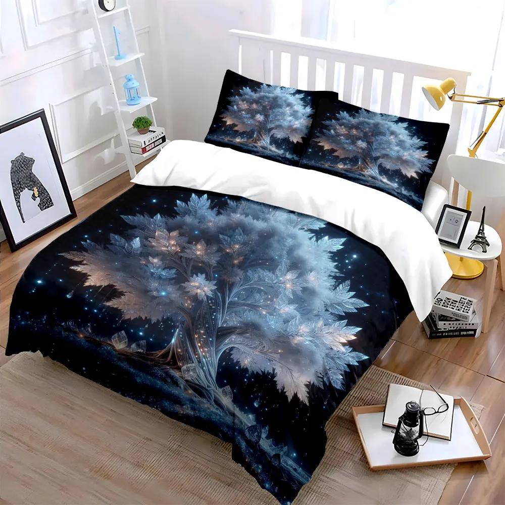 "Magic Tree Decorative Set" Bedding Set with 1 Duvet Cover 2 Pillowcases Single Double King Queen Gift