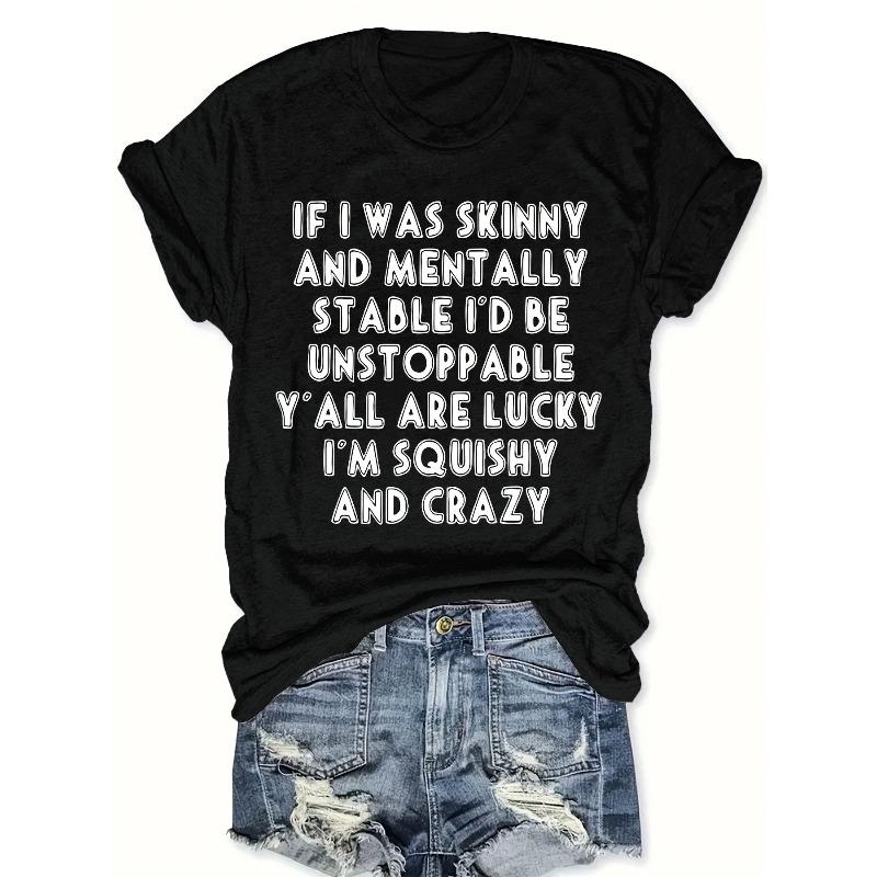 

Футболка большого размера с принтом букв, Повседневный топ с круглым вырезом и коротким рукавом для весны и лета, Женская одежда больших размеров S чёрный