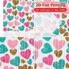2D Flat Printing  2pcs Heart Delight Chic Curtains Polyester Easy Install Curtains Decorations for Translucent Curtains Privacy