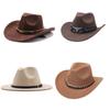 Deerskin Fleece Top Hat Retro Jazz Hat Men's and Women's Felt Hat European and American Woolen Hat Western Cowboy Hat