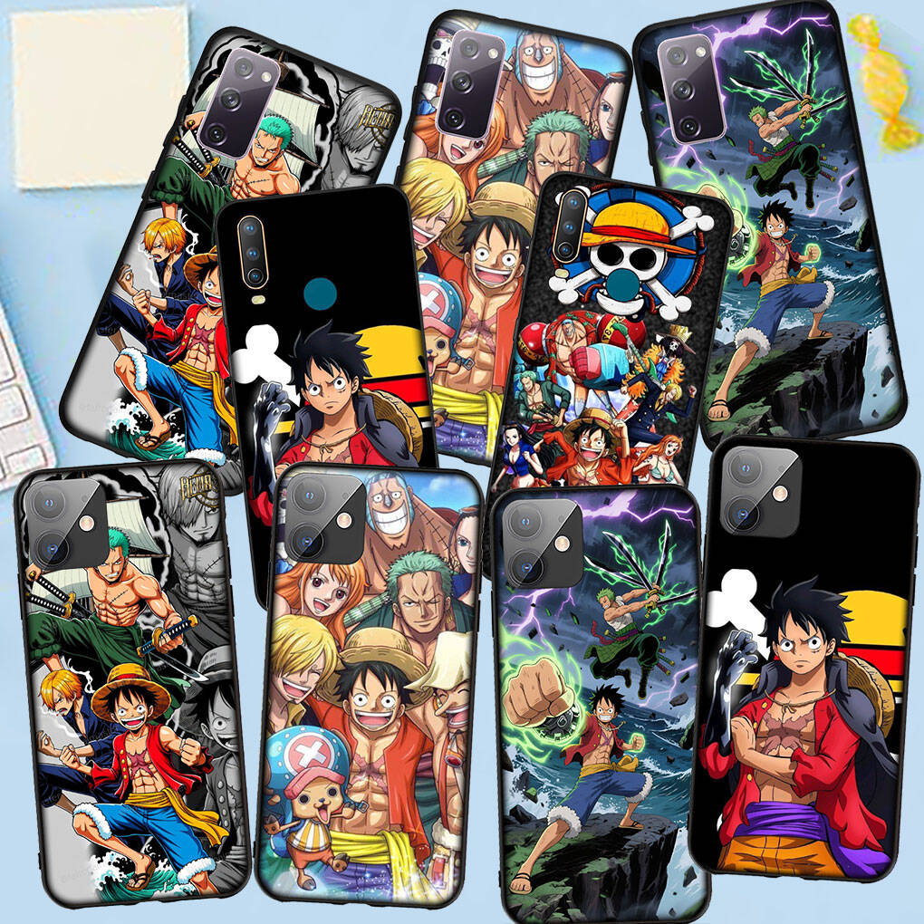 Phone Case for iPhone 17 15 16 Plus Redmi Note 14 12 11 13 Pro Max Huawei P30 P20 Lite OPPO A60 A40 A80 A54 Comics One Pieces Roronoa Zoro Luffy Cover