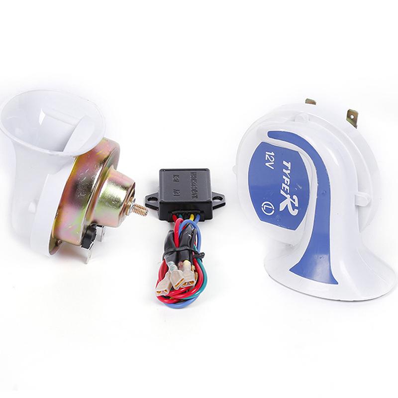 2 STÜCKE 12 V Autolautsprecher Fahrzeug Auto 8 Stimmen Ton Musik Klare Lautsprecher Hörner Motor Motorrad Signalhorn Alarm Autozubehör