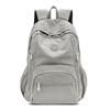 Nylon Backpack Solid Color Student School Baglarge Capacity Women's Travel Bag