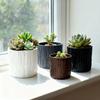 Kunststoff Blumentöpfe im Baumrinden-Stil, Kleine Sukkulenten-Pflanzgefäße für Heimdekoration, Moderner Mini-Indoor-Garten-Topf